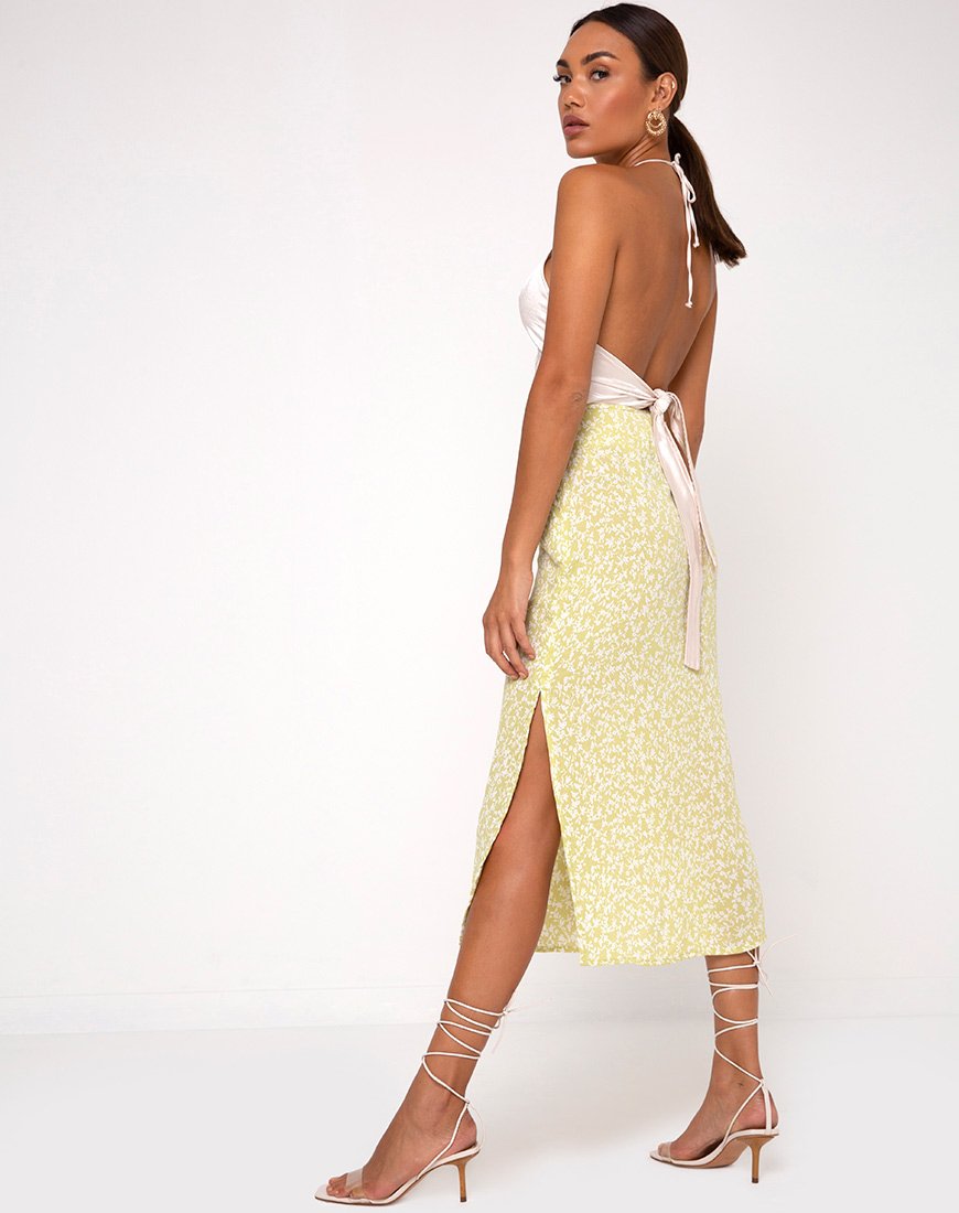 Immagine di Tindra Midi Skirt in Crinkle Botanic Mint Foam