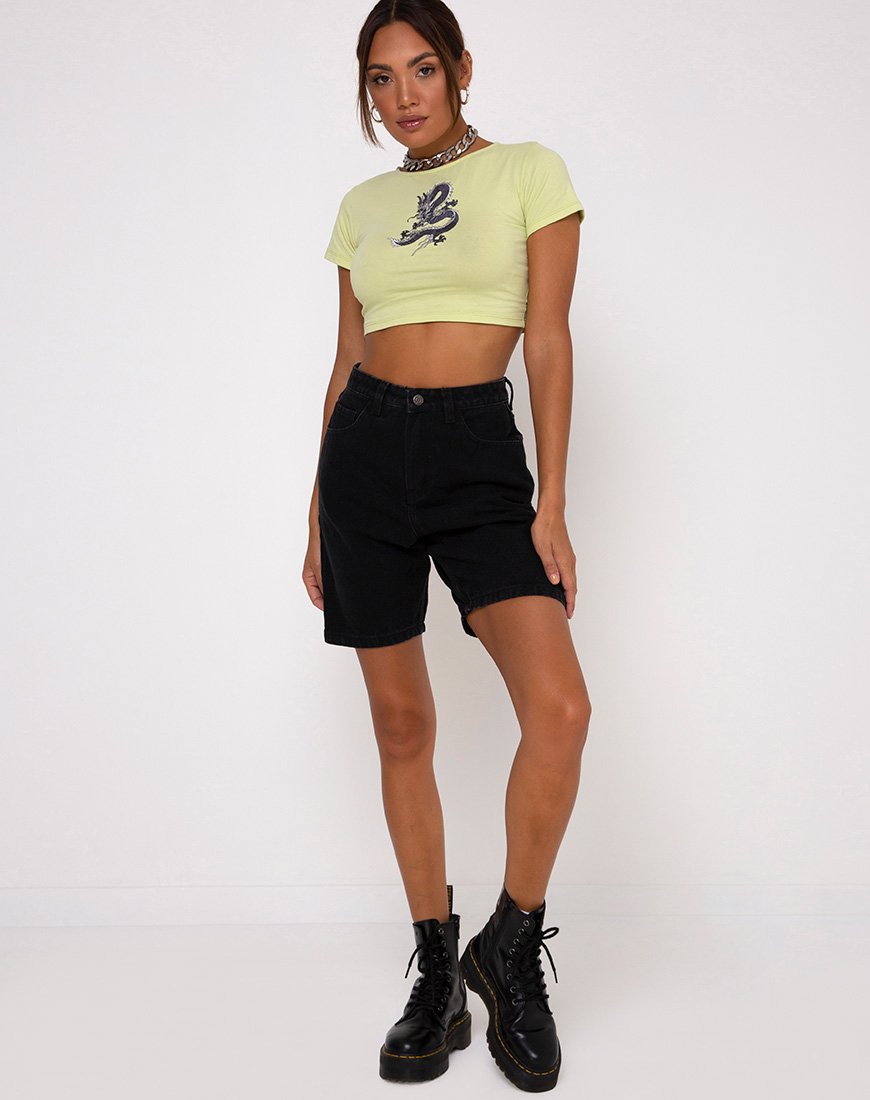 Immagine di Tindy Crop Top in Pistacchio Dragon Embro