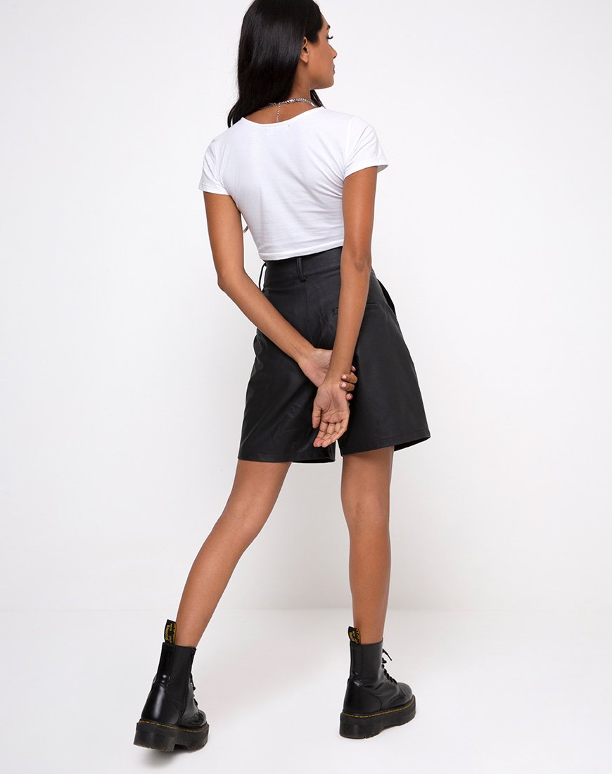 Immagine di Tindy Crop Top in bianco Cherub Embro Nero