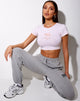 Immagine di Tindy Crop Top in rosa blush Angelo "Angel" Embro