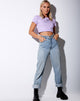 Immagine di Tindy Crop Top in Lilla Cherub Embro