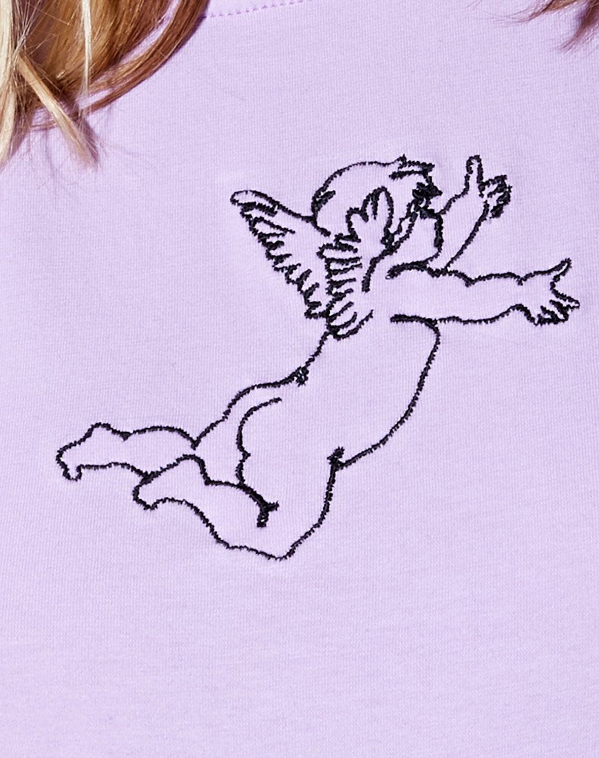 Immagine di Tindy Crop Top in Lilla Cherub Embro