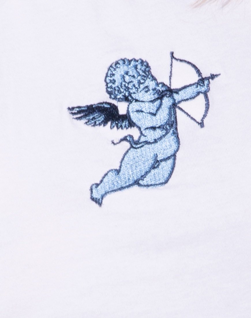 Immagine di Tindy Crop Top in bianco Cupido Embro