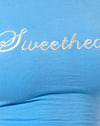 Blu con cuore e ricamo