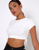 Immagine di Tiner Crop Top a costine avorio