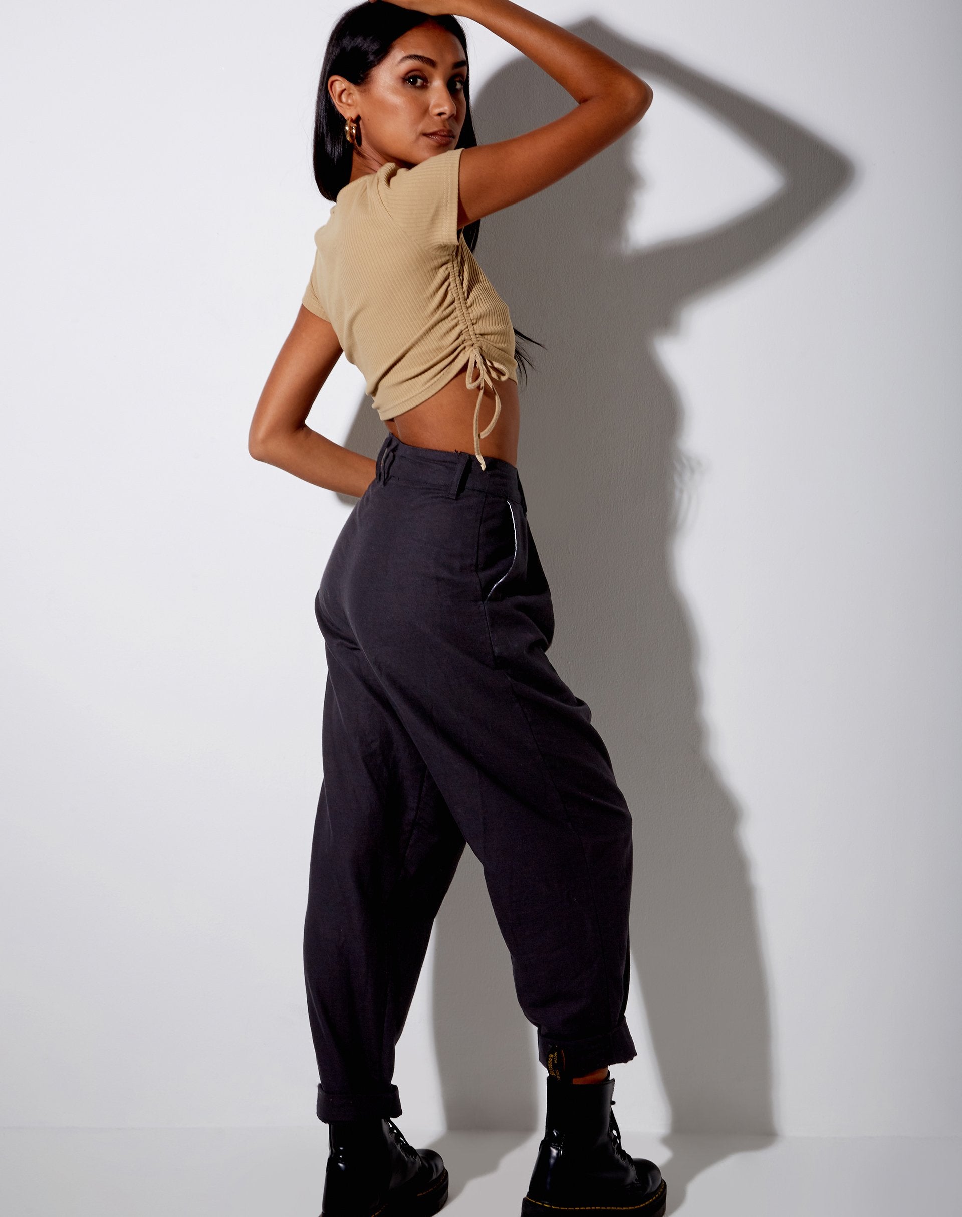 Immagine di Tiner Crop Top in Rib Cocoa
