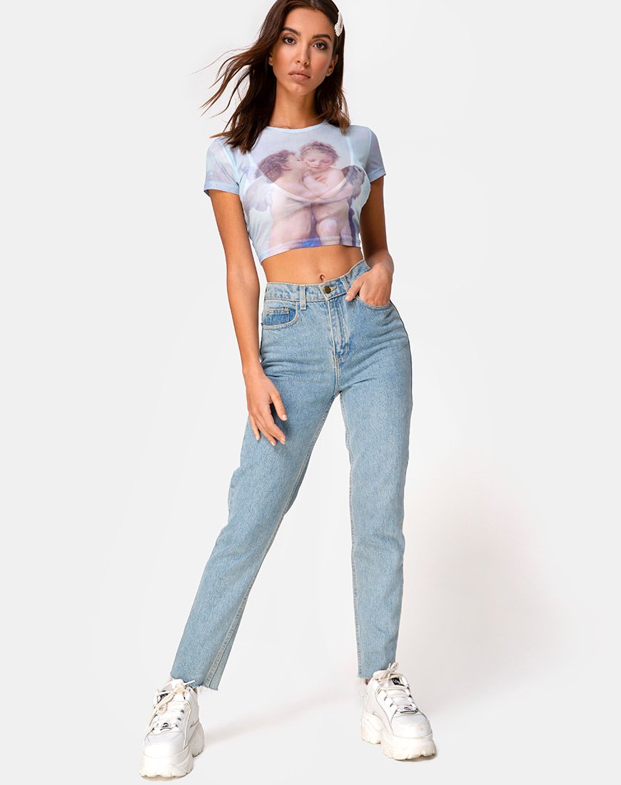 Immagine di Tiney Crop Top Tee in Cherub Kiss Blue