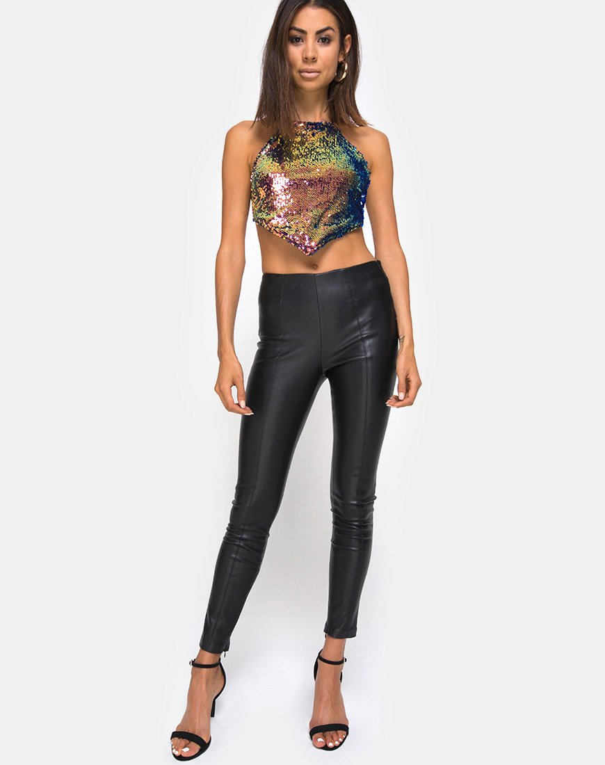 Immagine di Tini Crop Top in paillettes Dragon Fruit