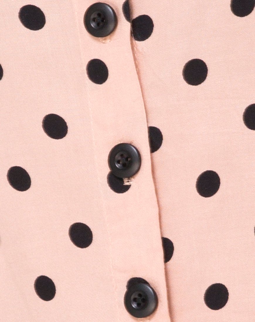 Immagine di Tisha Babydoll Dress in New Polka Nude Nero