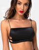 Immagine di Tisya Crop Top in satin nero