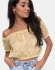 Immagine di Eva Crop Top in pizzo pastello Lemon