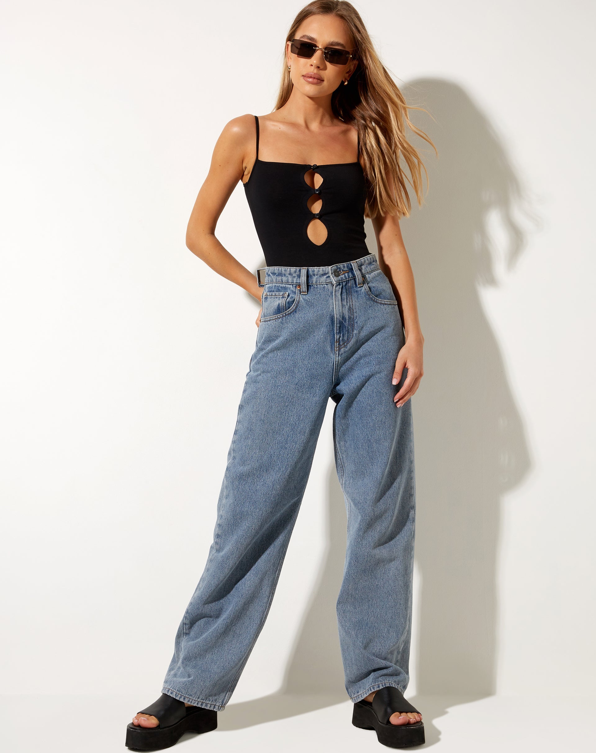 Immagine di Torri Cutout Bodice in Nero