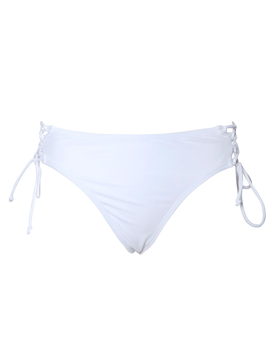 Immagine di Torte Lace Up Bikini Bottoms in Bianco