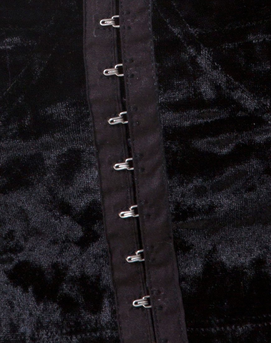 Immagine di Trata Crop Top in velluto nero