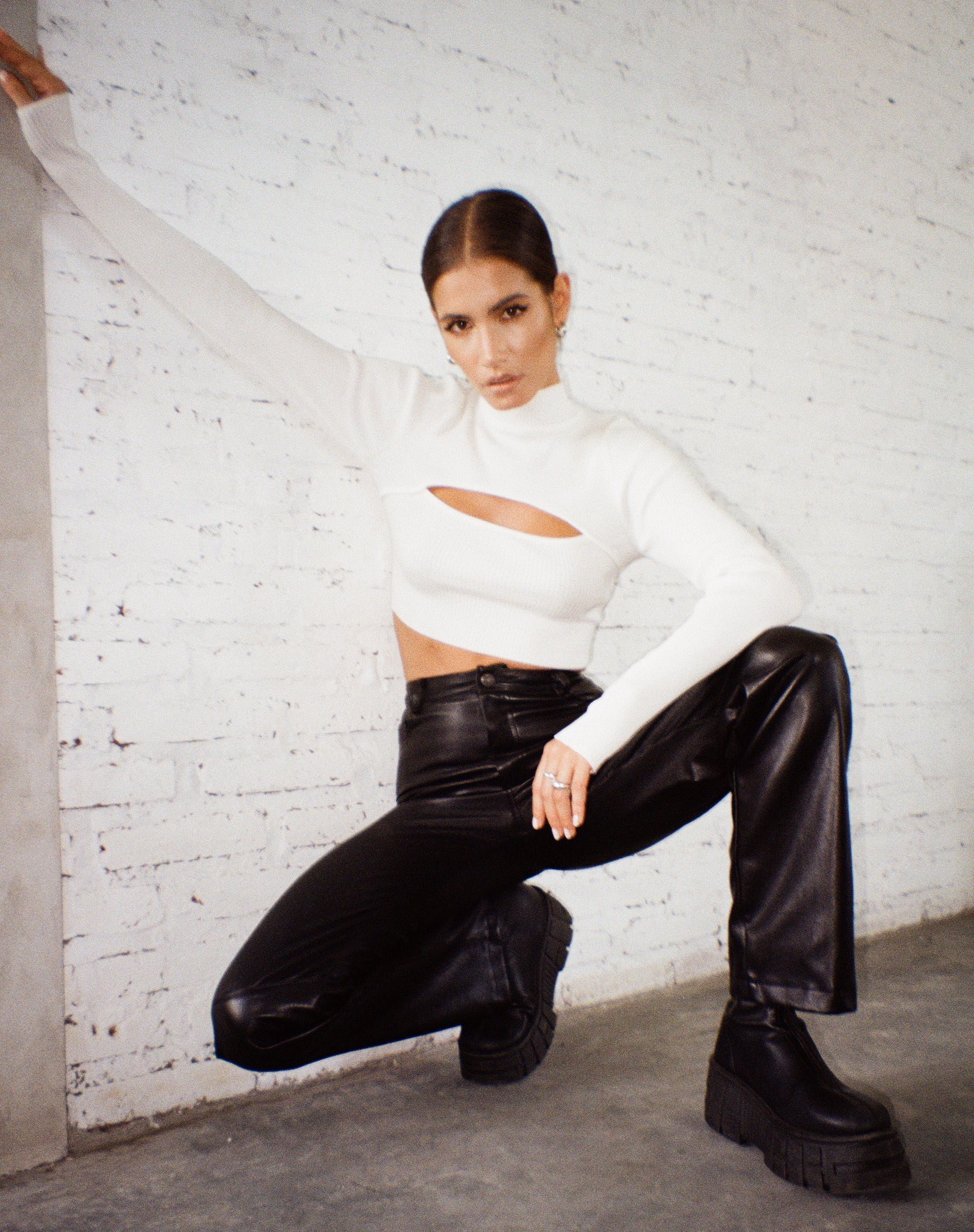 Immagine di Tronis Crop Top in Rib Star Bianco