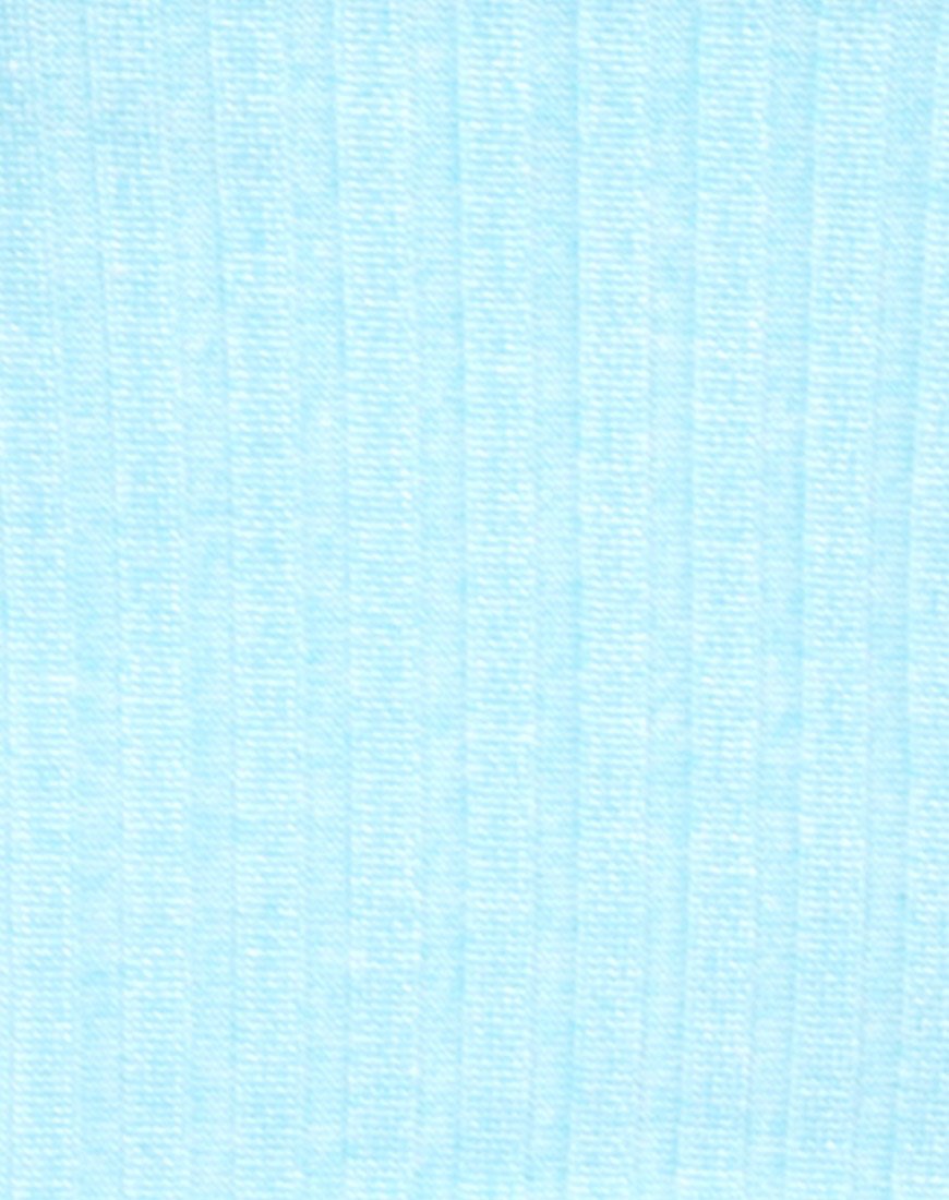 Immagine di Top a tubo a coste blu polvere