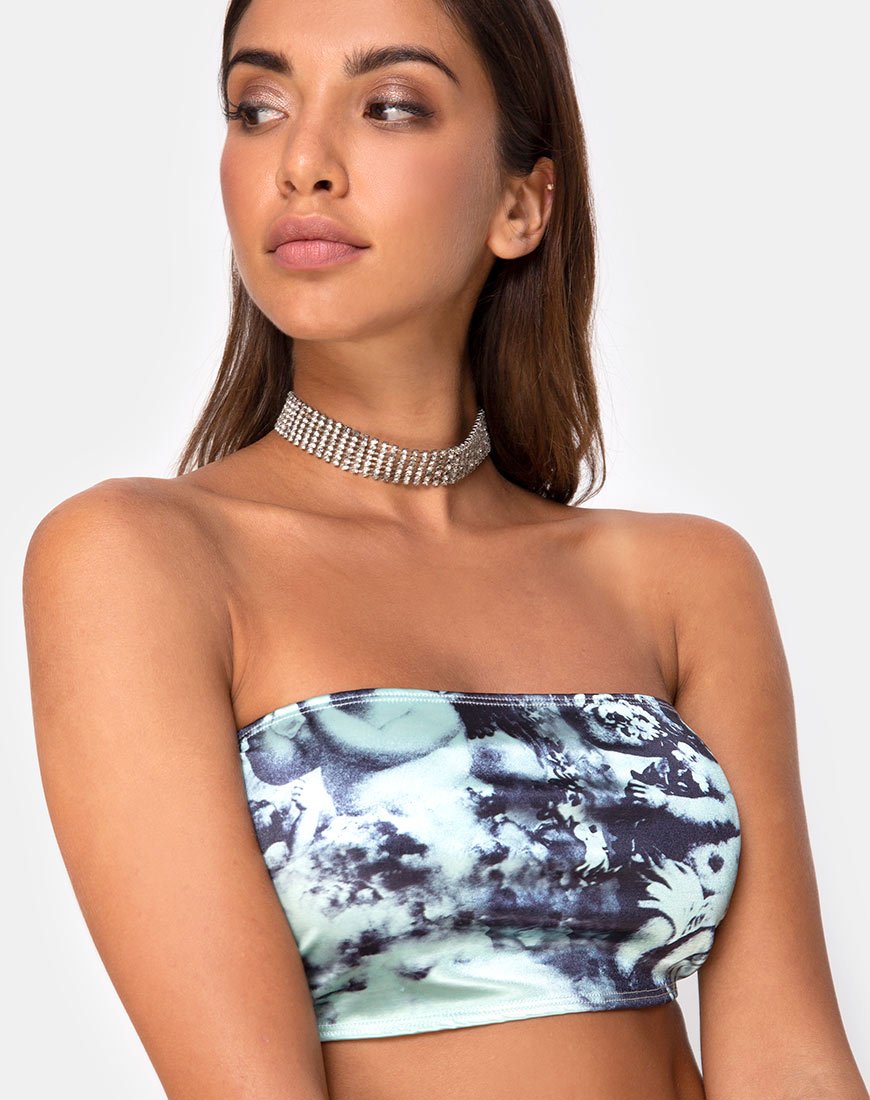 Top a tubo in menta Cherubino
