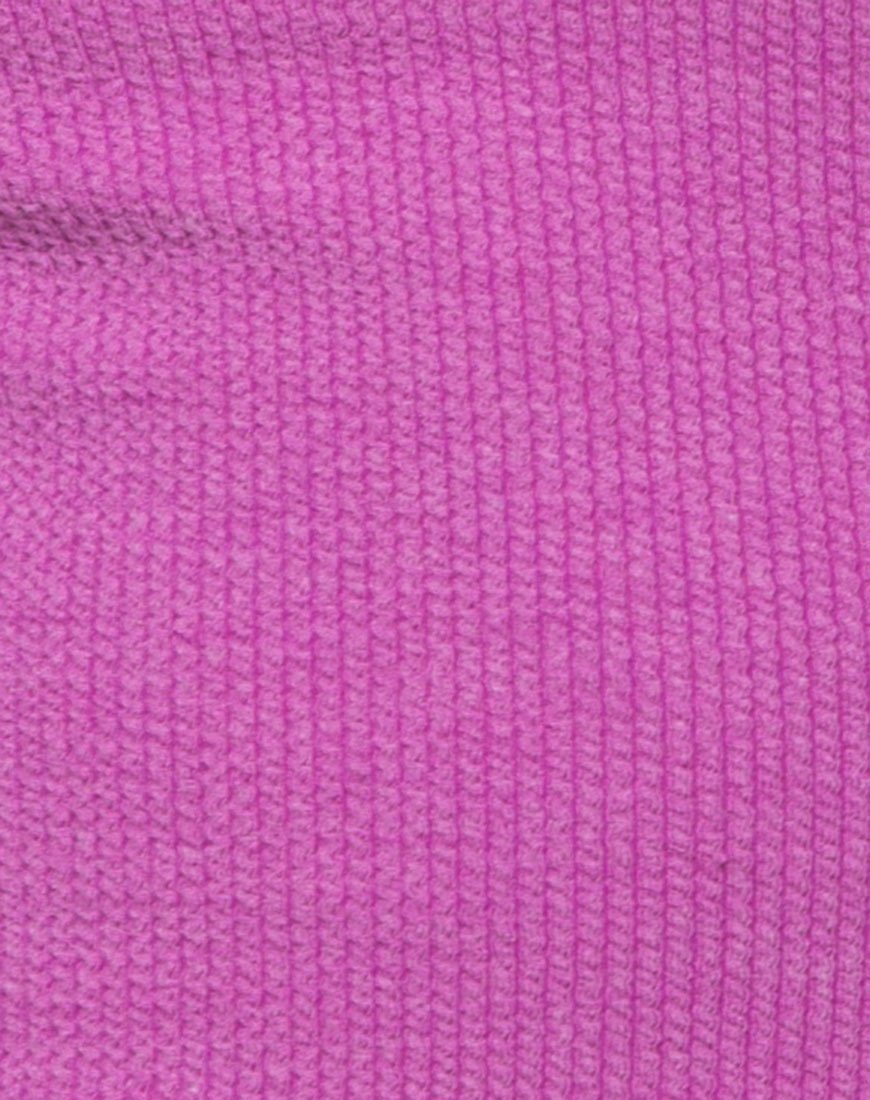 Immagine di Top a tubo in baby rib viola