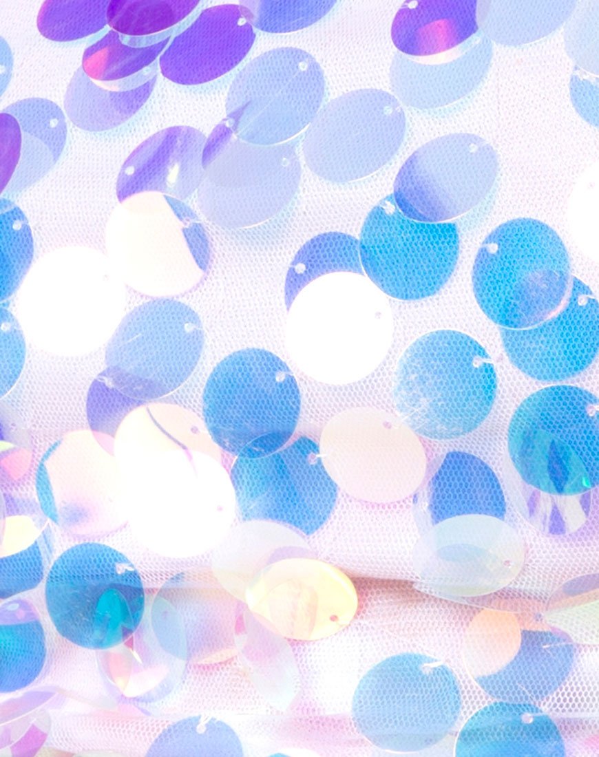 Immagine di Top a tubo con disco unicorno in paillettes