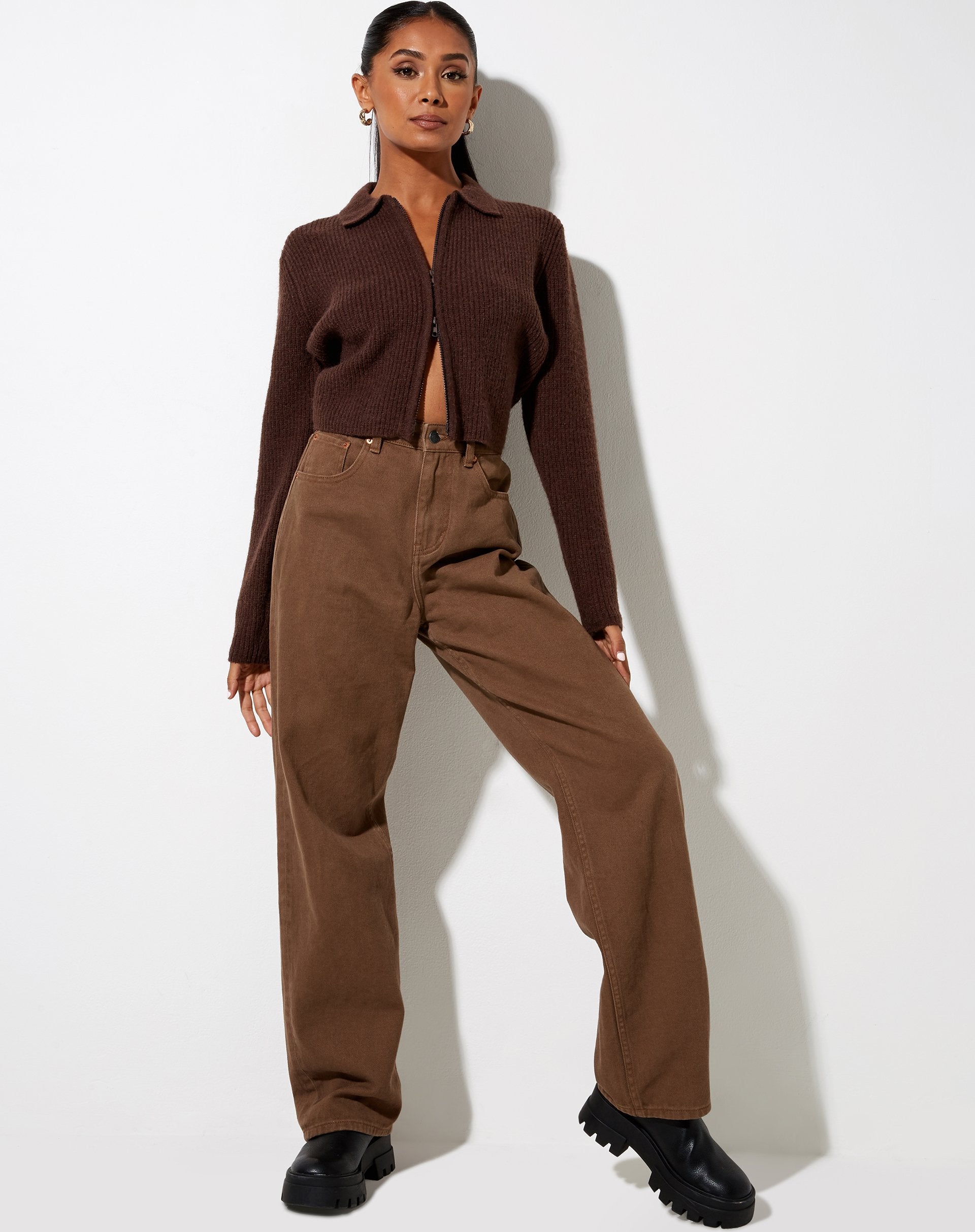 Immagine di Tuzip Cardi in maglia Choco Brown