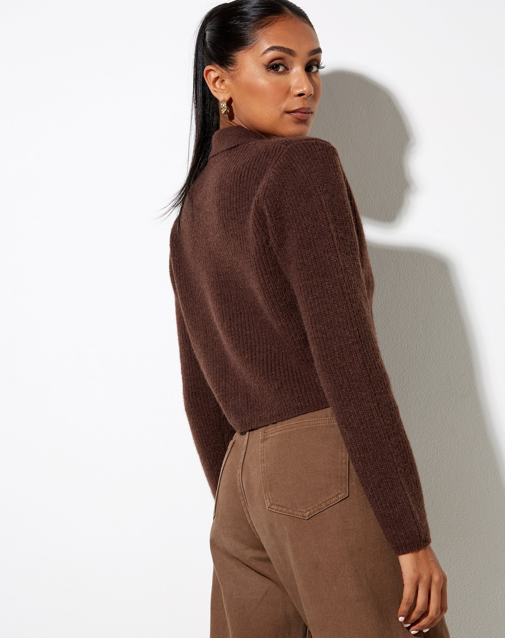Immagine di Tuzip Cardi in maglia Choco Brown
