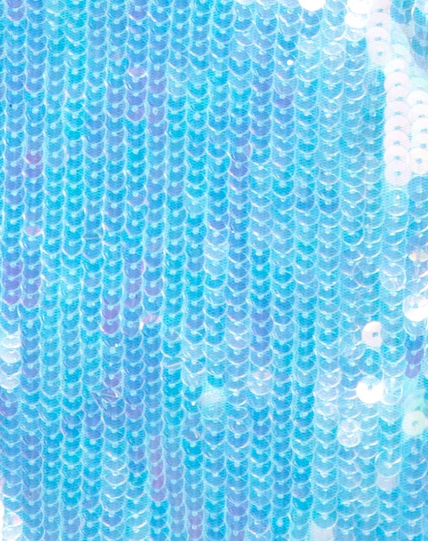 Immagine di Faith Crop Top in paillettes a righe Ice Shimmer