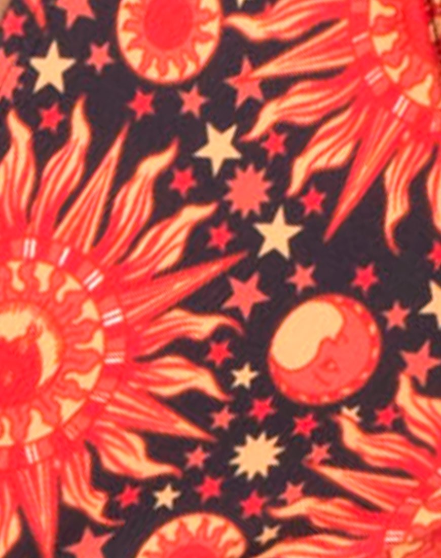 Immagine di Twist Wrap Bikini Bottoms in Flaming Skies
