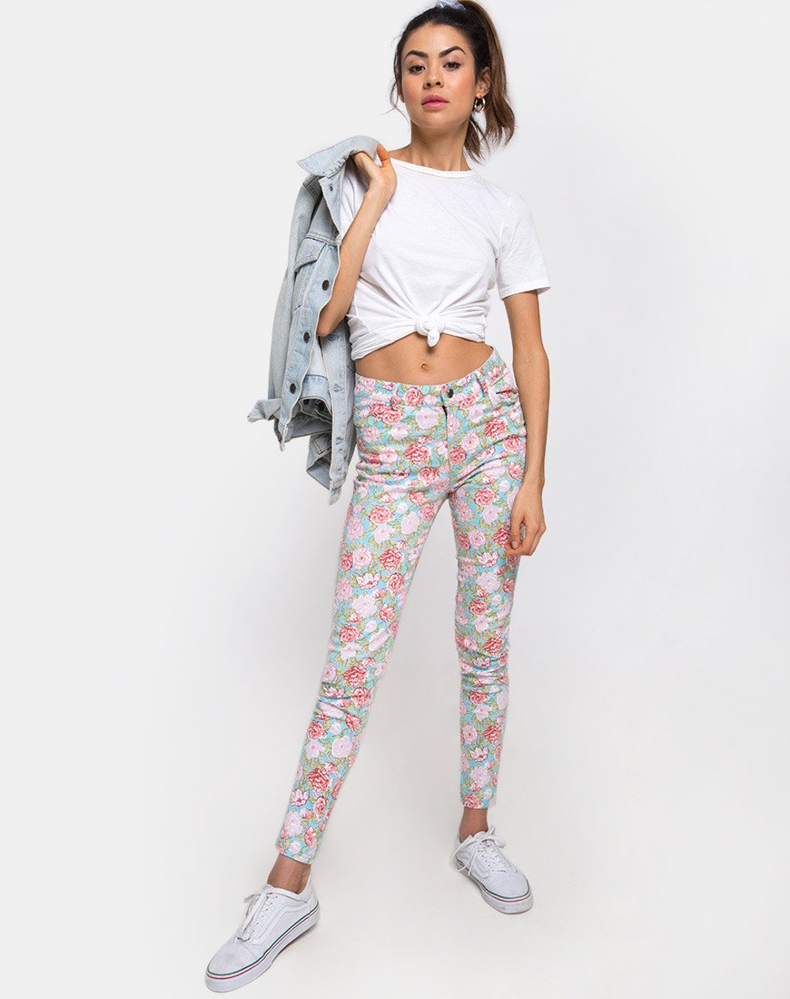 Ultimate Jean in Bloom Base floreale blu