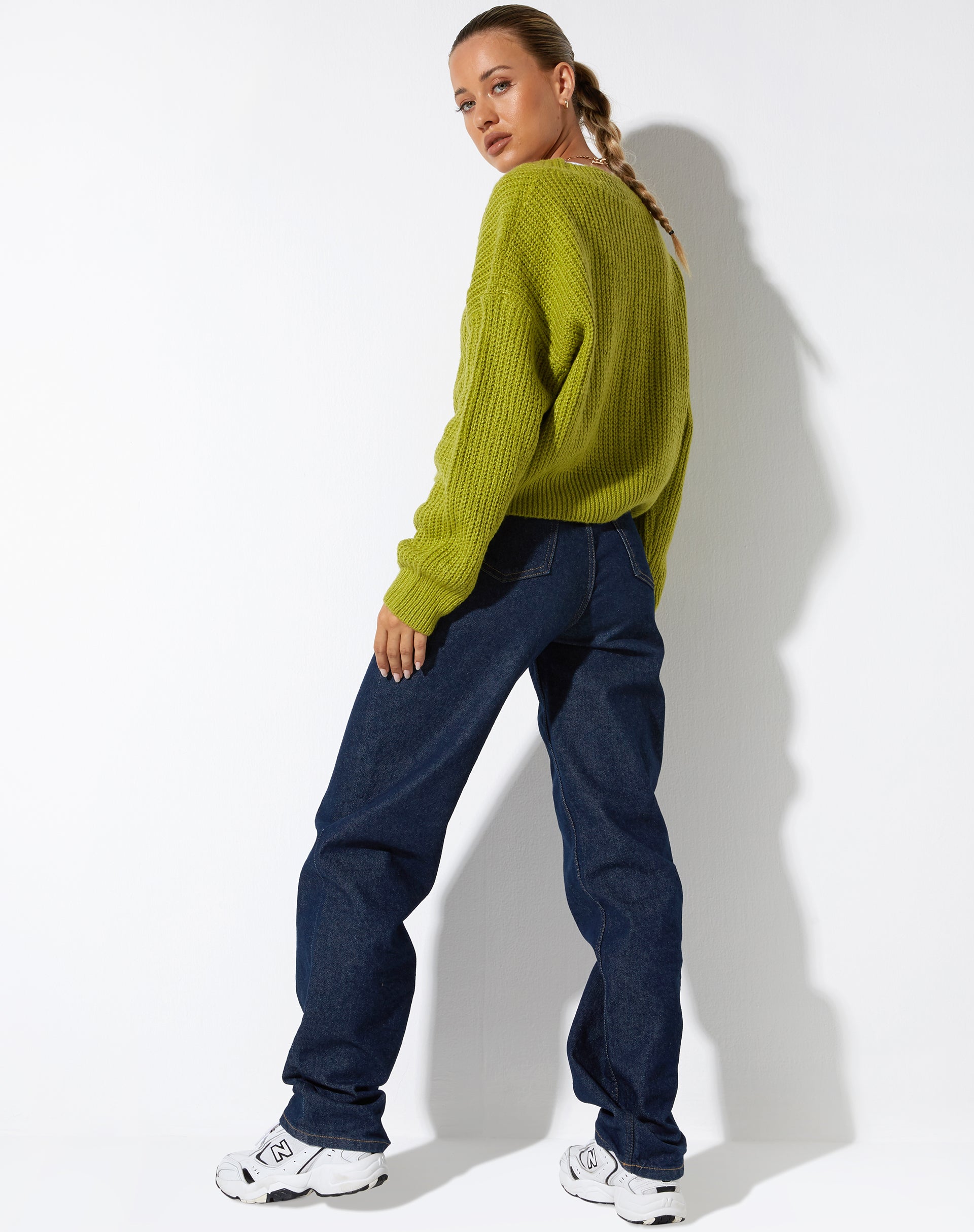 immagine del cardigan Faya in maglia Sour Apple
