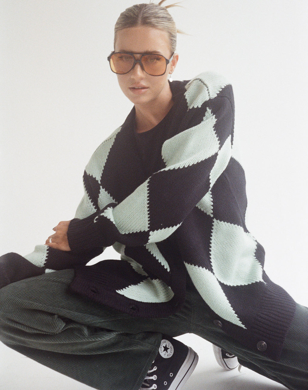Uriela Cardi in Harlequin Nero e Menta