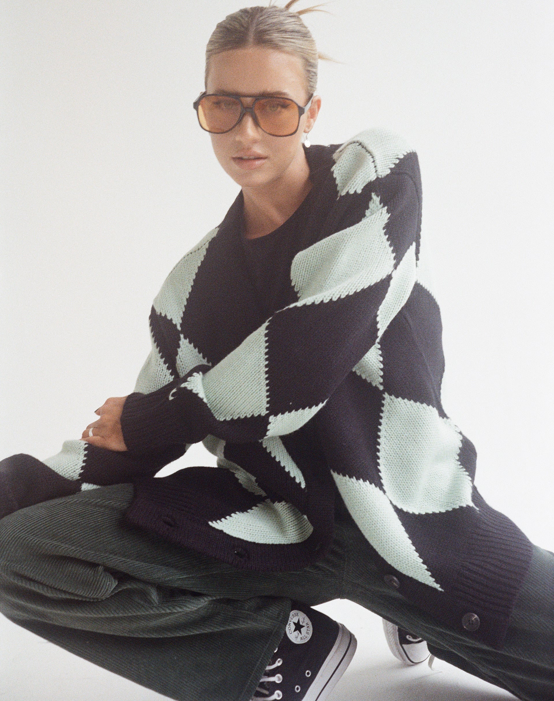 Uriela Cardi in Harlequin Nero e Menta