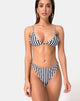 Immagine di Vader Bikini Top a righe bianche e nere