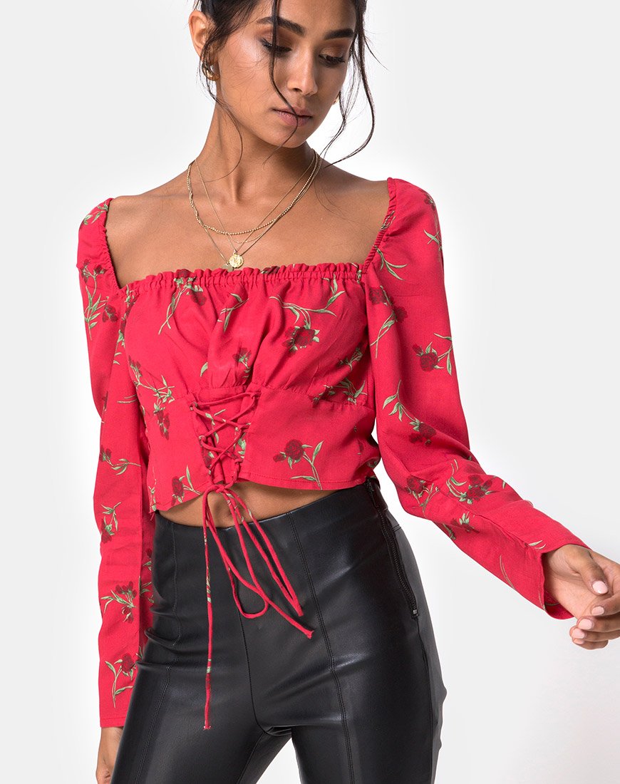 Top Valena in Rouge Rose Pink