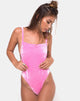Immagine di Valeo Costume da bagno in velluto rosa confetto