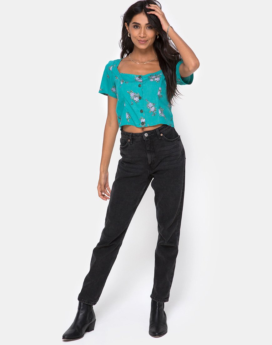 Immagine di Valza Top in Soi Rose Green