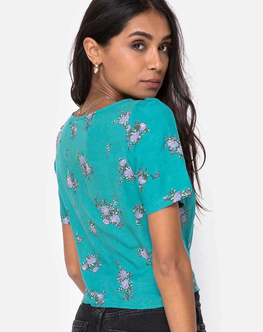 Top Valza in verde Soi Rose