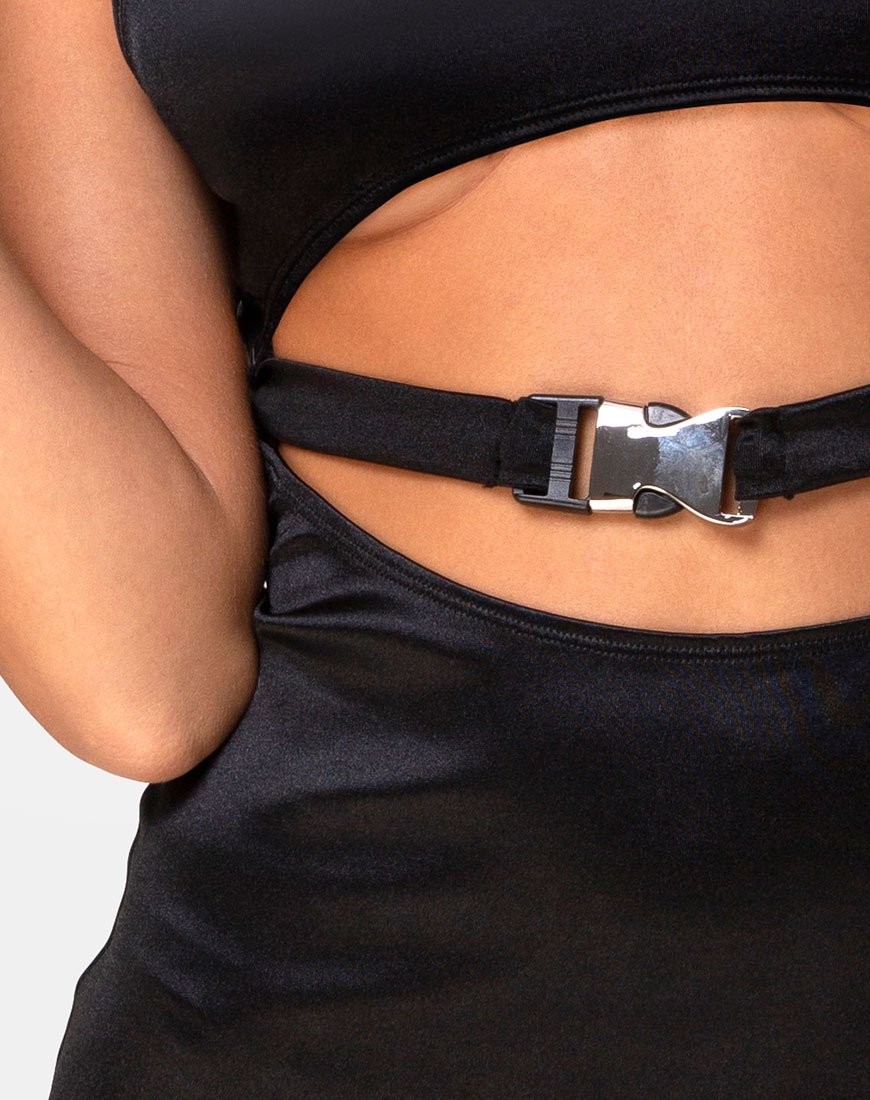 Immagine del vestito Vinika in raso nero