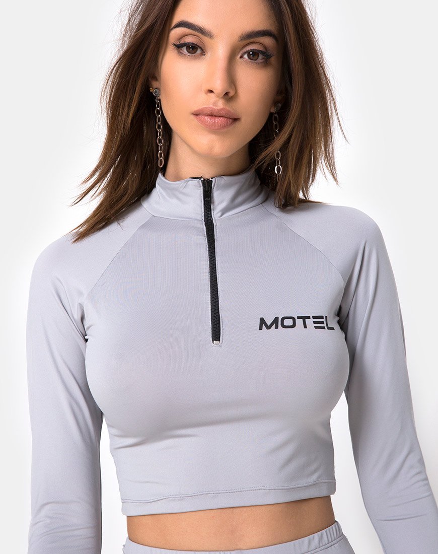 Immagine di Vanya Crop Top in Grigio Motel