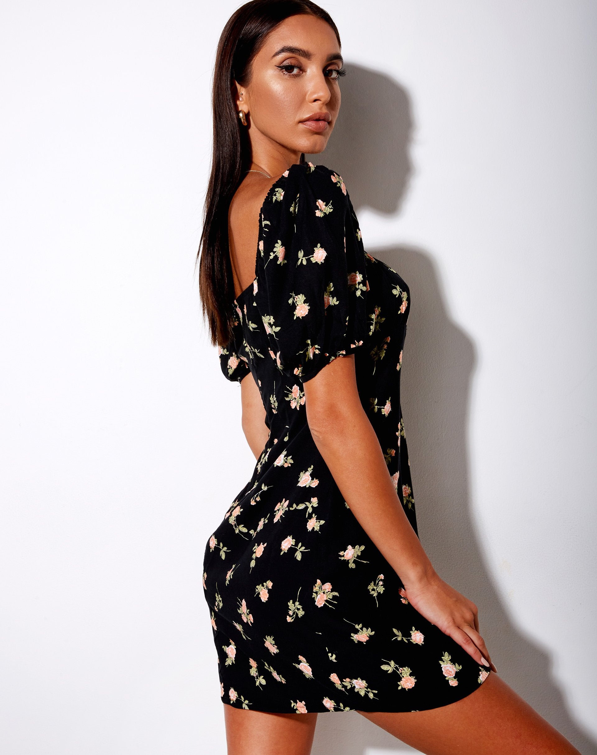 Immagine di Varie Mini Dress in Rose Garden Black