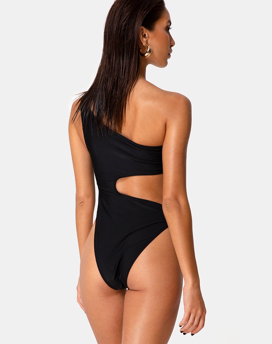 Costume da bagno Velora in nero opaco