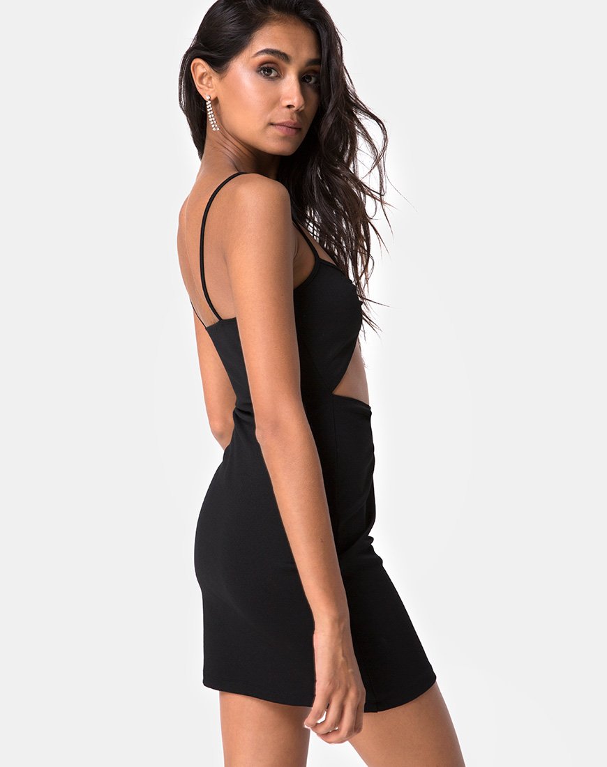 Immagine di Venchy Abito Bodycon con anello di diamanti Nero