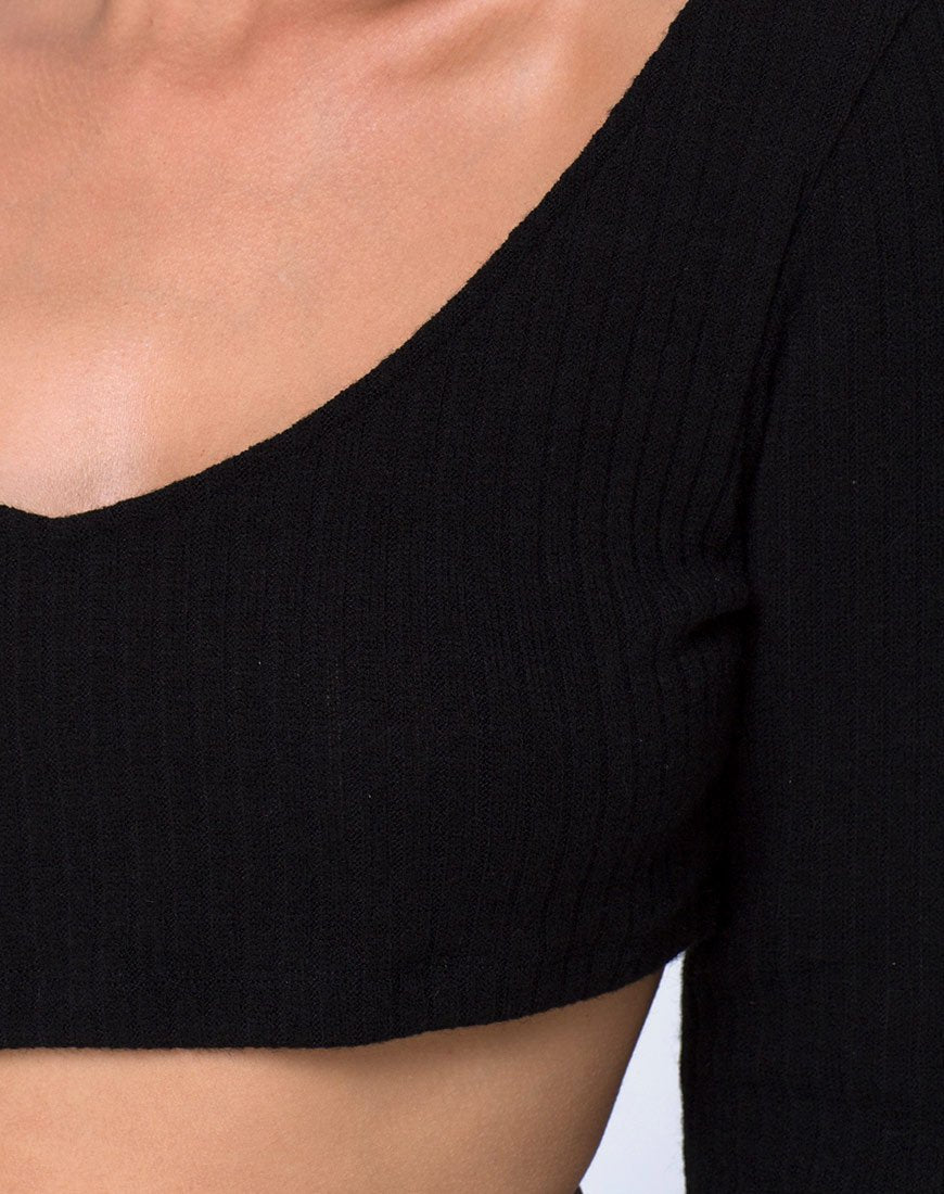 Immagine di Vile Top in Rib Black