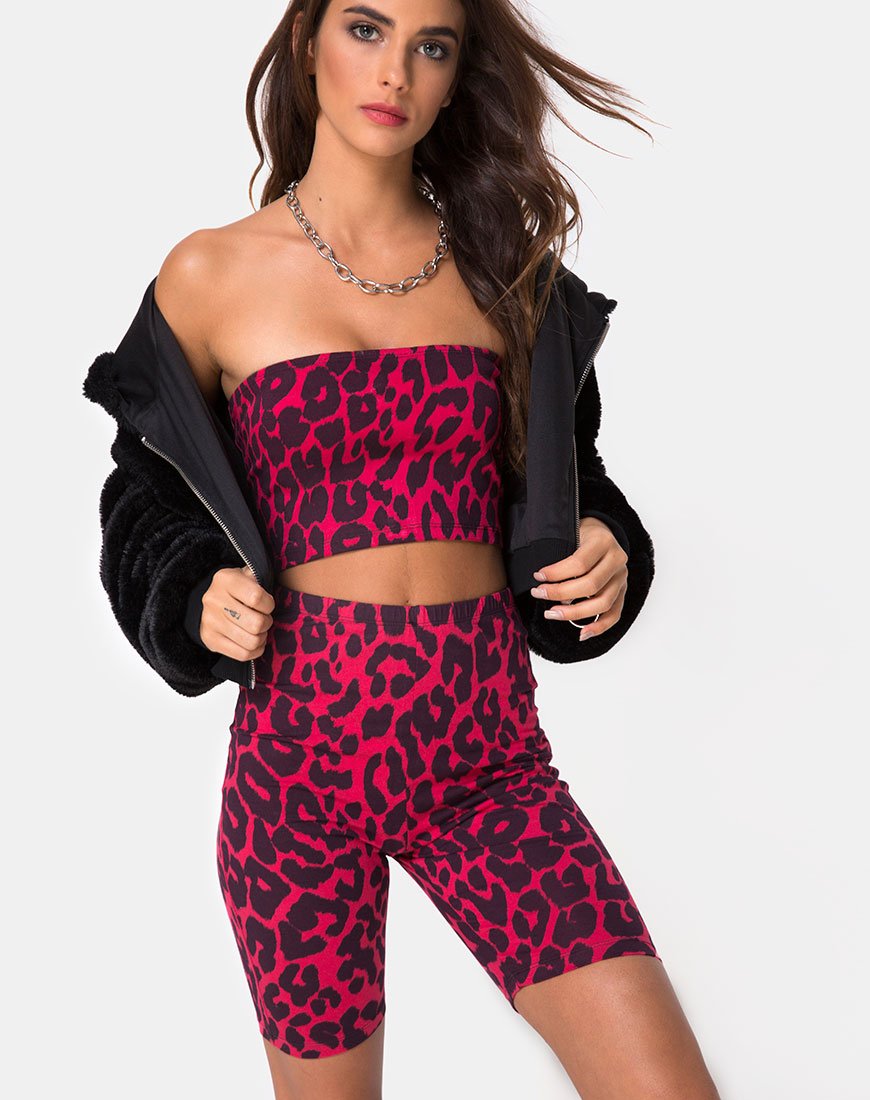 Immagine di Villy Top in rosso giaguaro oversize