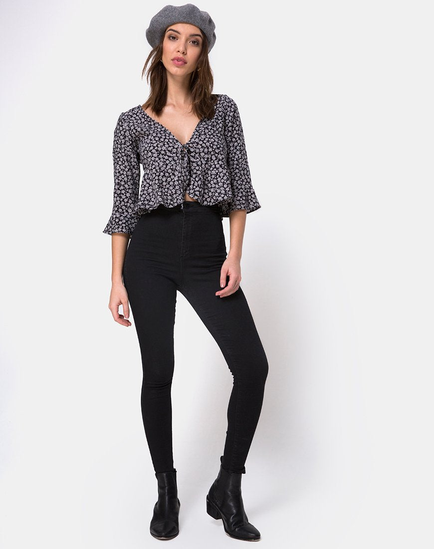 Immagine di Vinequa Blusa in Ditsy Rose Nero