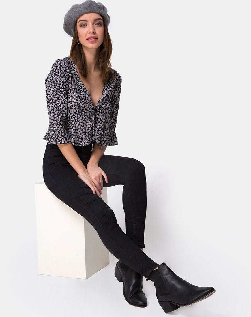 Immagine di Vinequa Blusa in Ditsy Rose Nero