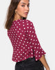 Immagine di Vinequa Top in Medium Polka Wine
