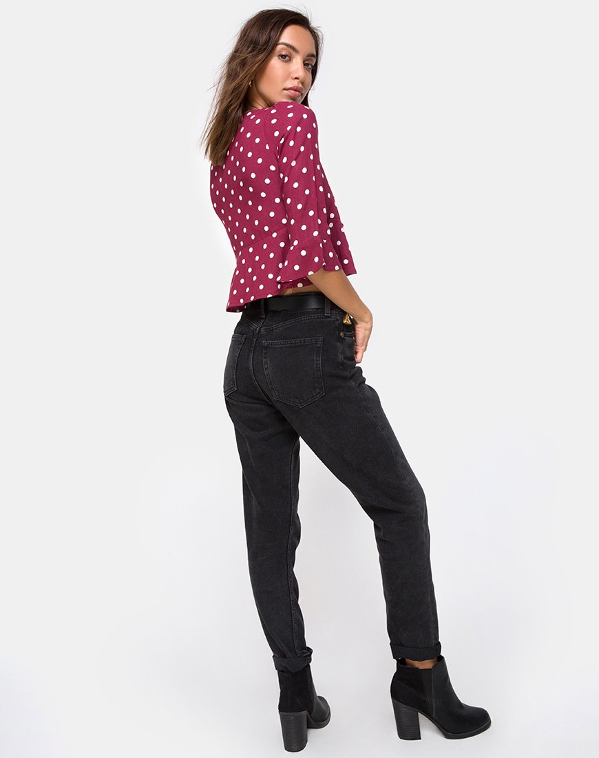 Immagine di Vinequa Top in Medium Polka Wine