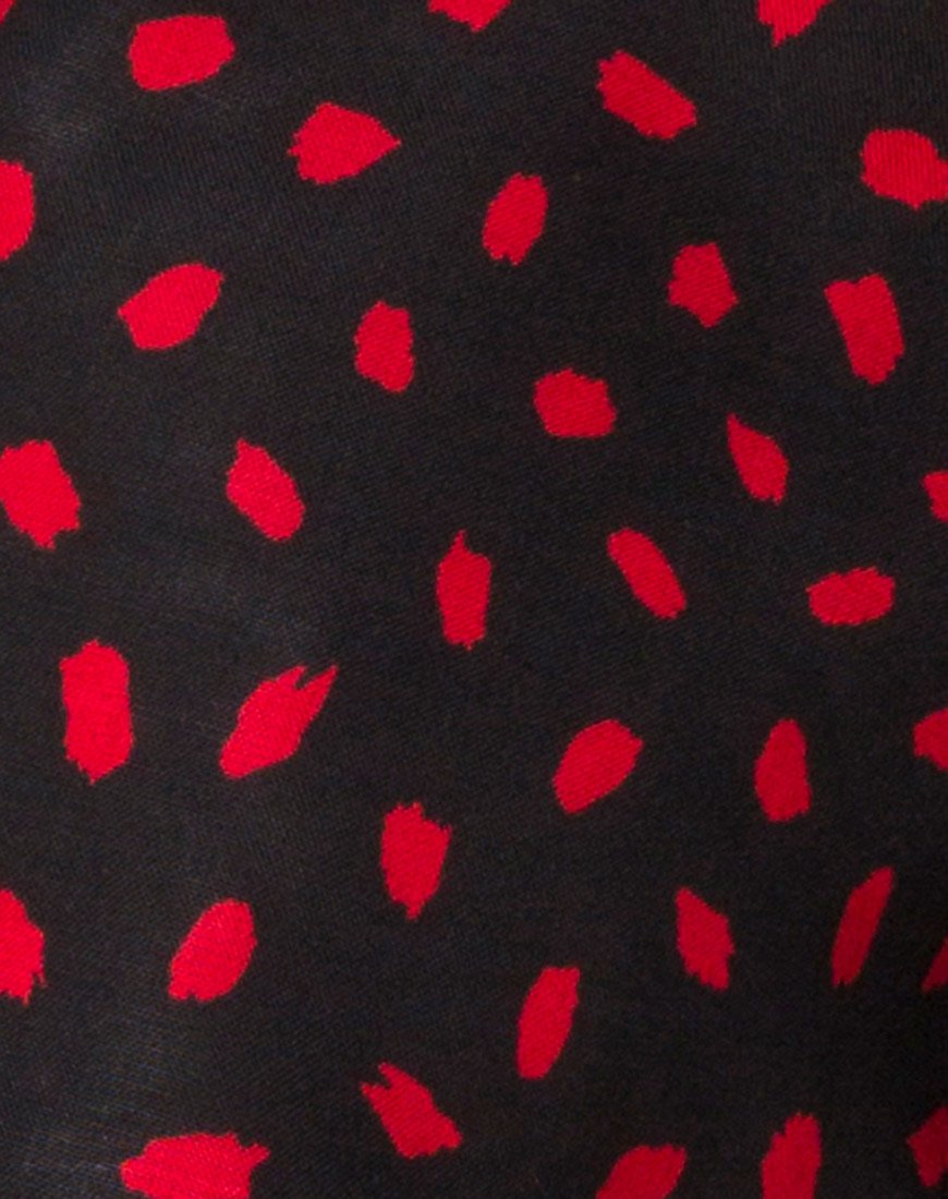 Immagine di Vinequa Top in Mini Diana Dot Nero e Rosso