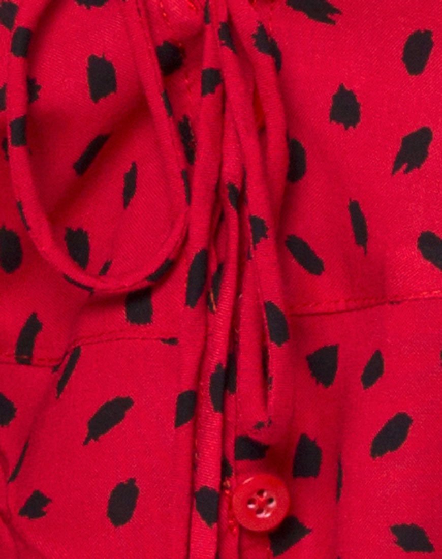 Immagine di Vinequa Top in Mini Diana Dot Rosso e Nero