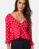 Immagine di Vinequa Top in Medium Polka rosso e bianco